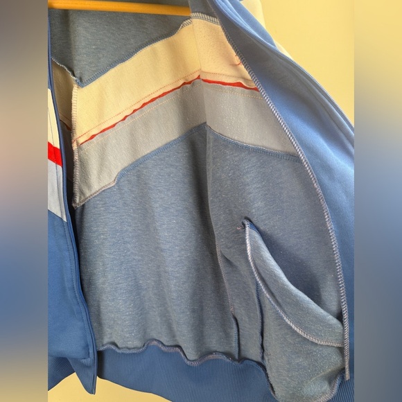Vintage Blue Tag Nike Red White Blue Track Jacket Unisex Retro Rare 1980’s Large - Picture 9 of 14